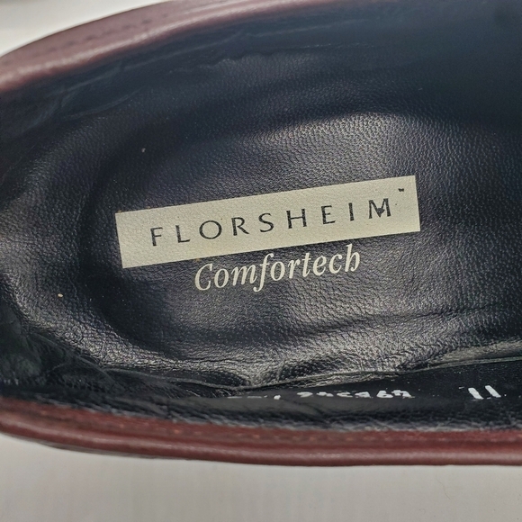 Florsheim Shoes Men 10.5D Riva Moc Toe Bit Loafers Burgundy - Picture 3 of 13